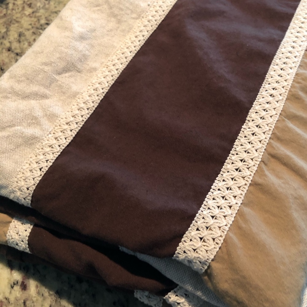 2 JC Penny striped curtain panels - about 90”